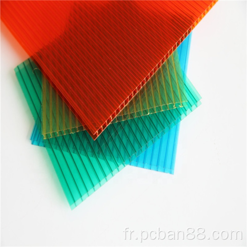 4 mm / 5 mm / 6 mm / 8 mm / 10 mm / 12 mm / 16 mm en feuille de polycarbonate creuse